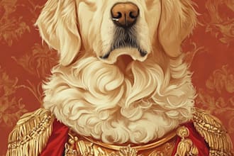 do custom pet portrait, cat portrait, dog portrait