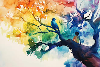 draw  a watercolor illustration
