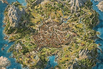 draw creative illustrated maps for books and games