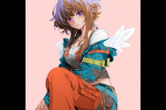 create anime fan art with dynamic action scenes