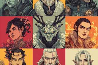 design custom dnd party portraits and group art