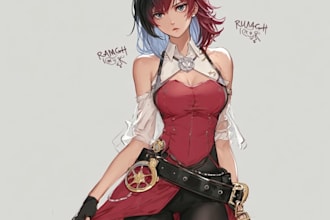 draw custom anime fan art and stunning illustration