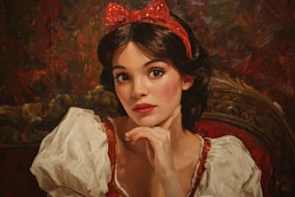 beautiful portrait in disney cartoon