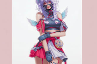 draw aesthetic anime fan art portrait illustration