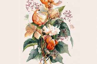 paint watercolor flowers, watercolor logo