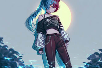 create anime wallpaper poster and stream banner art