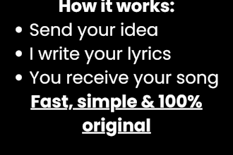 write original emotional song lyrics for your song