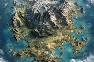 create a high quality fantasy map