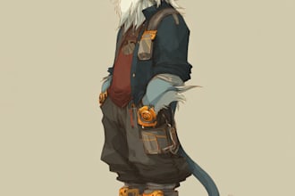 draw furry art commissions, custom fursona, anthro character art