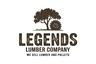create a professional lumber company logo design