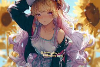 design professional anime art for gaming and streaming