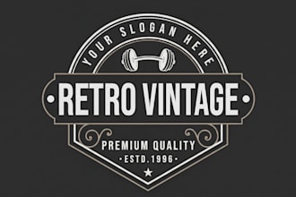 design an vintage retro military veteran logo