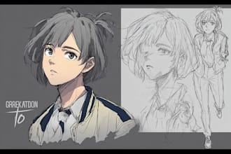 create anime character sheet