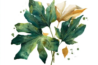 hand paint botanical illustrations
