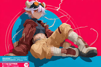 create anime inspired portrait and character artwork