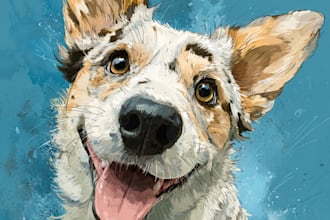 draw disney pet portrait illustration