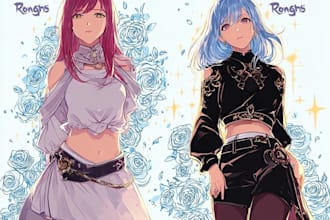 draw eye catching anime fan art and custom illustration