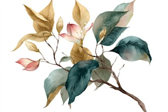 create a botanical illustration in the  watercolor