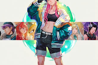 design professional anime art for vtuber and gaming brand