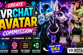 create vrchat avatar commission, vrc furry, vr character, nsfw unity, vrc avatar