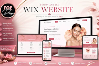 create wix beauty website cosmetic website salon website spa website design