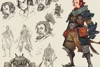 design original concept art character professionally