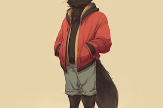 design high quality furry character art and custom anthropomorphic illustrations