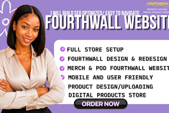 setup fourthwall website design fourth wall store redesign pod and merch upload