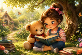 illustrate children book illustration and watercolor story book art
