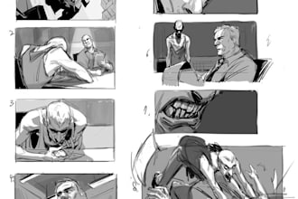 create cinematic storyboard panels for animation and film production