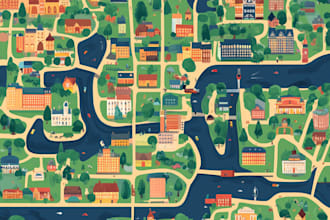 design vector or isometric map illustration