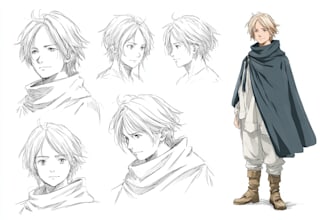 draw anime character design sheet
