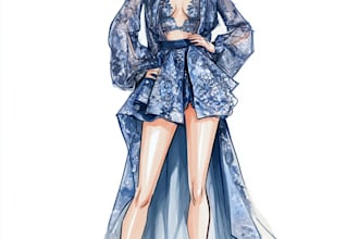 sketch a fashion illustration