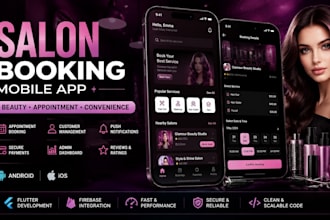 develop salon booking beauty mobile app for android and ios