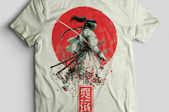 design japanese t shirt illustration