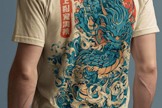 japanese t shirt illustration