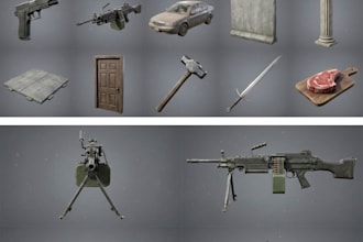 create 3d models for your games, trailers ready for unreal engine and unity