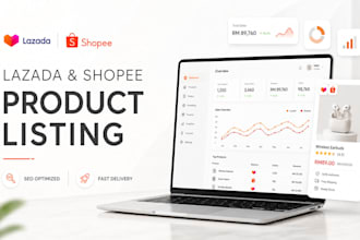 upload and optimize product listings on lazada and shopee