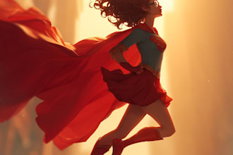 design powerful superhero illustration