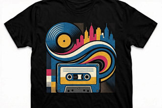 design premium custom tshirt for clothing and merch