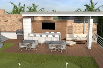 do 3d cgi for gazebo and golf courses, mini golf courses