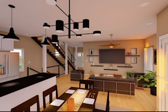 modify 3d single family house,solar shading,pergolas,vray render,lush landscape