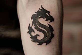 create a classic tattoo logo design with unlimited revision