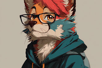 draw custom furry character art and anthropomorphic illustrations