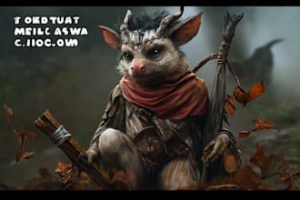 draw a fantasy character for dnd, pathfinder, etc