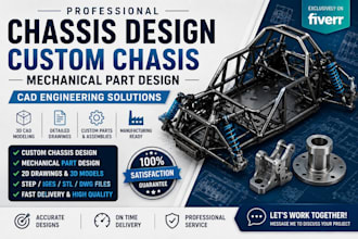 create custom chassis design, mechanical parts and cad engineering solutions