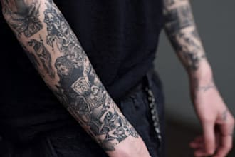 create a tattoo design of tattoo sleeve