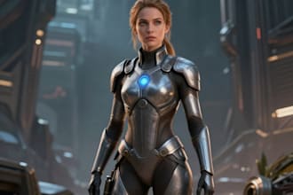 sci fi character illustration or sci fi character