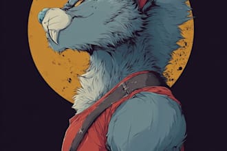 draw custom furry art, fursona, and fan art