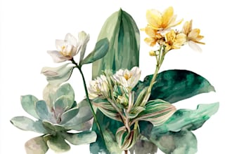 paint watercolor flowers and botanical illustrations